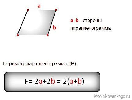 Периметр и площадь параллелограмма