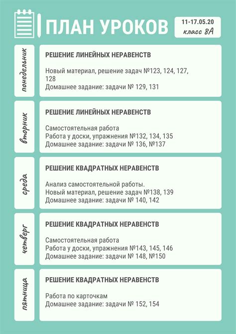 План и подготовка к работе