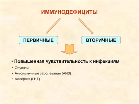 Повышенная чувствительность к инфекциям