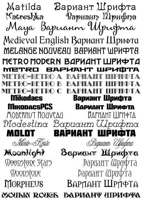 Подбор эстетических шрифтов на рабочий стол