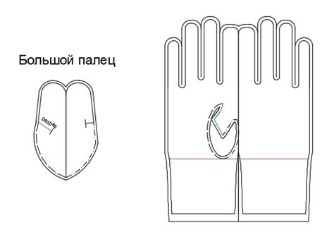 Подготовка и выкройка деталей перчаток с лапками