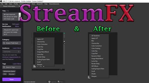 Подготовка и установка Streamfx OBS