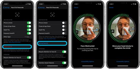 Подготовка к настройке Face ID на iPhone