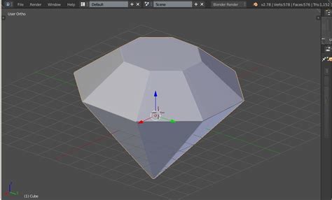 Подготовка к созданию 3D-модели бриллианта в Blender