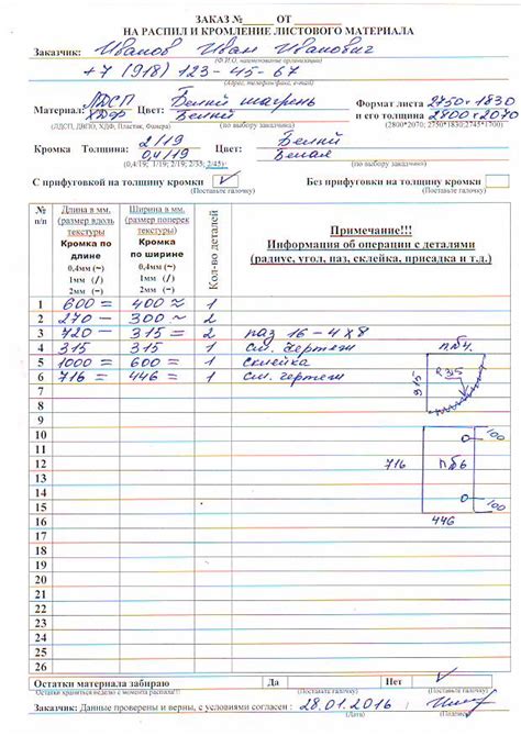 Подготовка листового материала