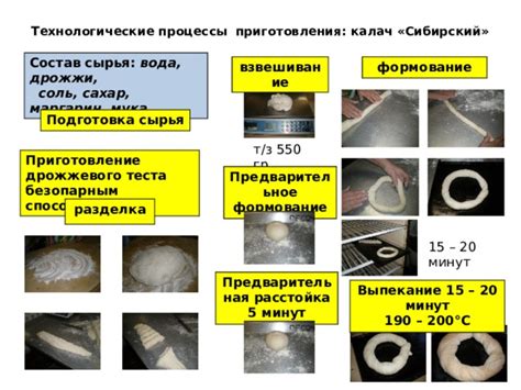 Подготовка теста и выпекание