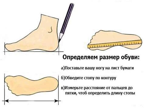 Подготовка шаблона и измерение стопы