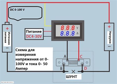 Подключение вольтметра