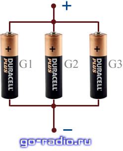 Подключение дополнительных батареек