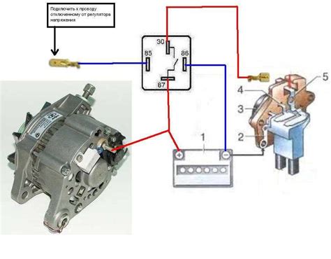Подключение регулятора напряжения к генератору