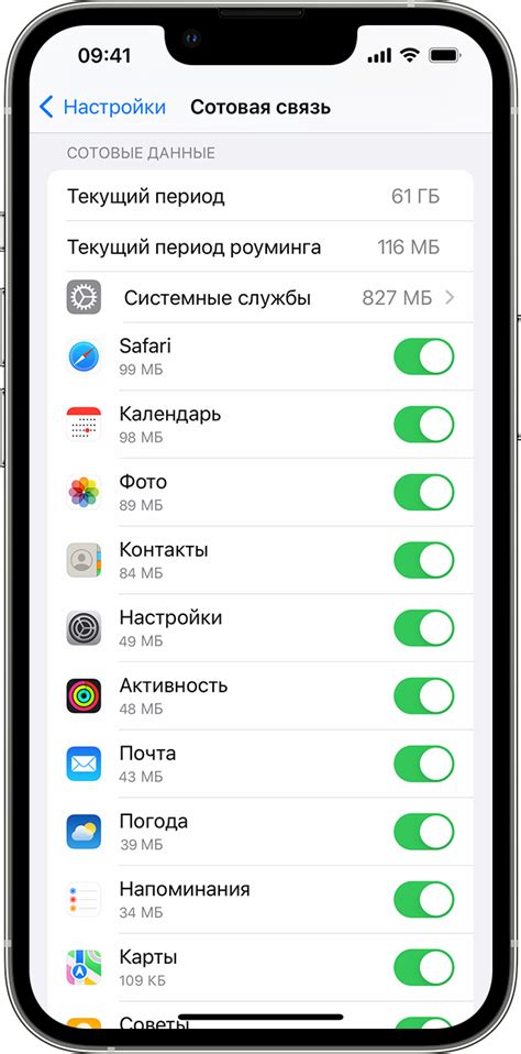 Подключение сотовых данных на iPhone