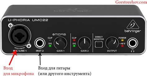 Подключение Behringer UMC22 к компьютеру