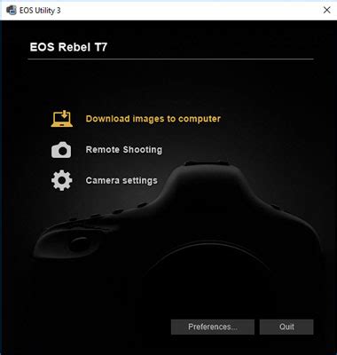 Подключение Canon EOS 2000D к компьютеру через Wi-Fi с помощью EOS Utility