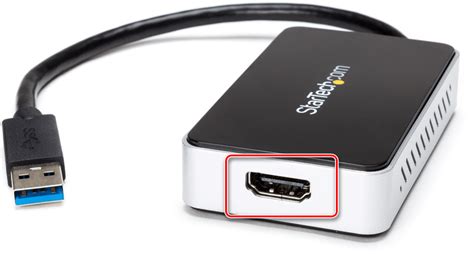 Подключение USB кабеля к HDMI