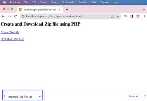 Подключение ZipArchive PHP