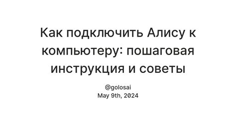 Подключите Алису к своему компьютеру и настройте нужные параметры