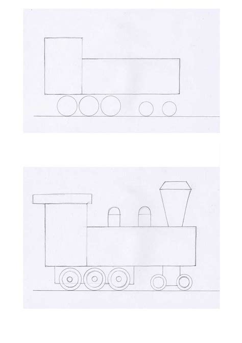 Подробная инструкция по рисованию рельсов и поезда для начинающих художников