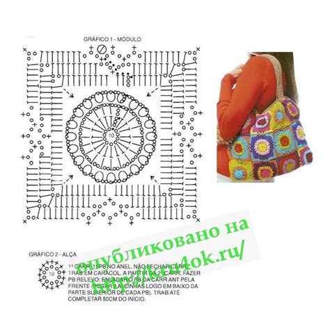 Подробная схема и описание вязания сумки