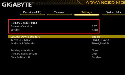 Подробное руководство по отключению TPM в BIOS Gigabyte