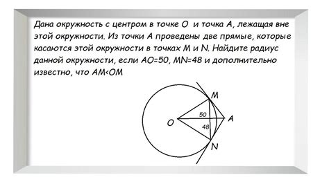 Положение точки вне окружности: примеры и объяснение