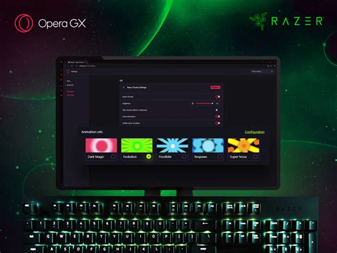 Получите непревзойденное визуальное восприятие с Razer Chroma в Opera GX