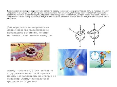 Польза использования часов для определения южного направления