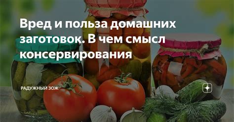 Польза и особенности домашних заготовок