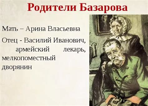 Понимание и взаимопонимание между Базаровым и его родителями