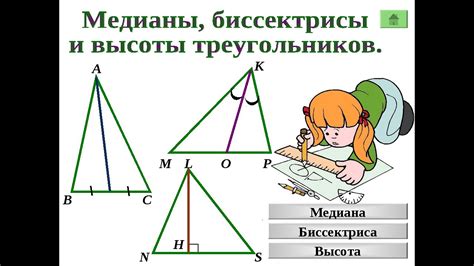 Понятие медианы треугольника