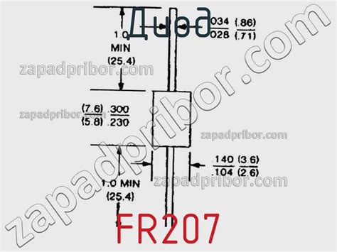 Последовательность шагов при проверке диода FR207