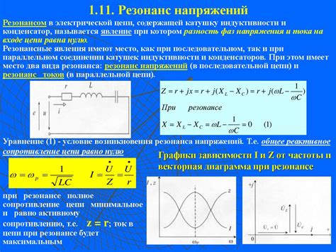 Последствия резонанса напряжений для электрических систем