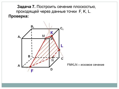 Построение сечения на плоскости