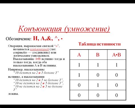 Построение таблицы истинности на примере простого высказывания