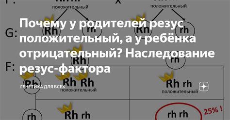 Почему у родителей отрицательный резус?