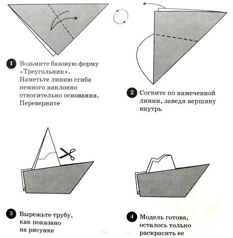 Пошаговая инструкция по изготовлению кораблика из бумаги А4