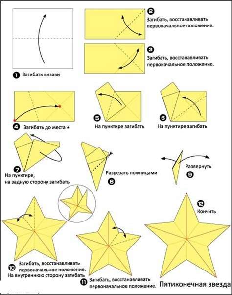 Пошаговая инструкция по созданию звездочки из бумаги