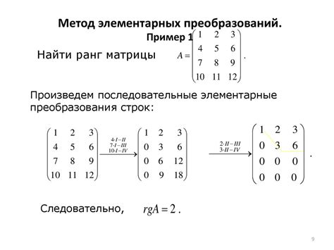 Правила и примеры вычисления ранга