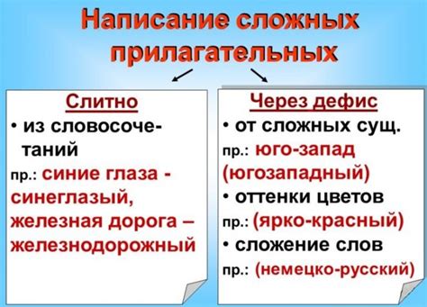 Правила написания существительных