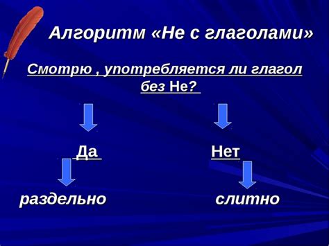 Правила написания с глаголами