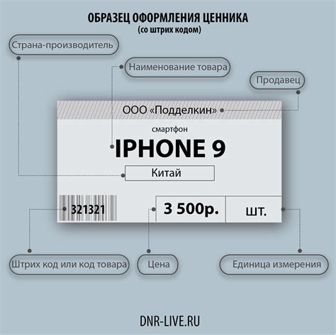 Правила оформления бирки на товар