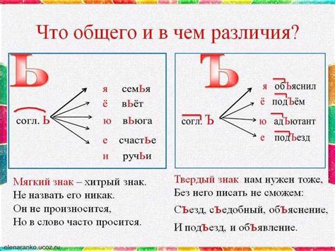 Правила применения буквы ъ в русском языке