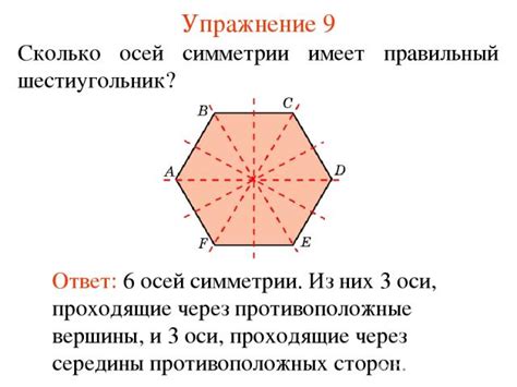 Правила симметрии шестиугольника