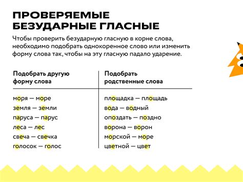 Правило ударения в словах с одной гласной