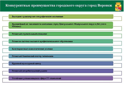 Преимущества городского округа