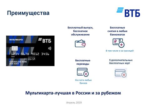 Преимущества открытия ВТБ карты