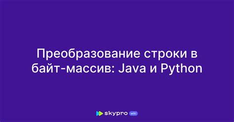 Преобразование байт в строки и обратно