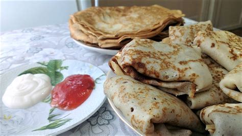 Приготовление блинчиков с начинкой из мяса