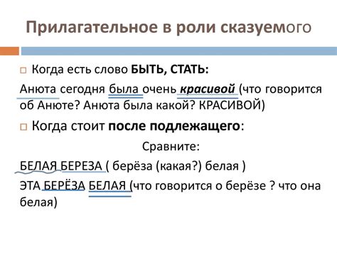 Прилагательное в роли сказуемого: определение и функции