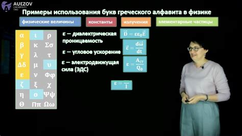 Применение греческого алфавита в терминологии физики