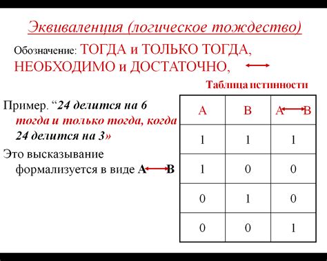 Применение таблицы истинности в логических операциях и решении задач